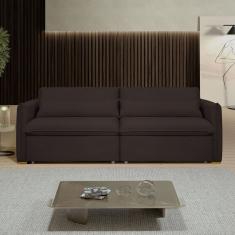 Sofá Cama Retrátil e Reclinável Aurora Marrom