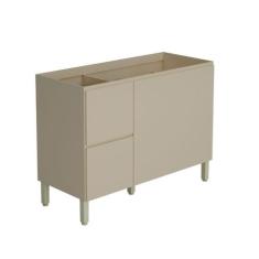 Balcão de Cozinha para Pia 120 Cm Art 3 Portas 2 Gavetas Vanilla - Kit