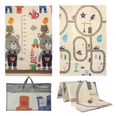 Tapete Infantil De Atividades Dupla Face Tatame Emborrachado Dobrável 