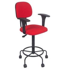 Cadeira Caixa Alta com rodizios bracos de regulagem de altura Atendime