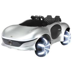 Carrinho Elétrico Infantil Futurista com Leds nas Rodas 12V Prata