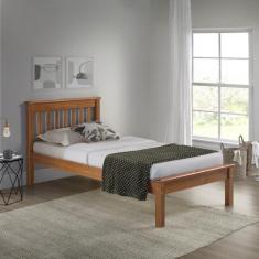 Cama Solteiro Inglesa em Madeira Maciça Mv Outlet, Mel