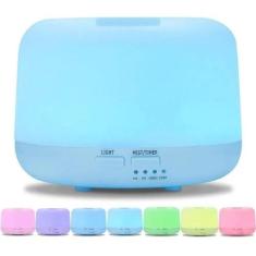 Difusor de Aroma, Umidificador, Purificador de Ar e Luminária Colorida