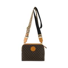 Bolsa Luz da Lua Bella Tiracolo Média Monograma Mocca