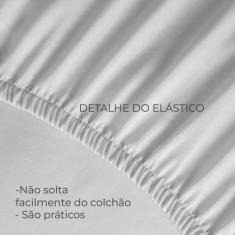 Jogo de Lençol Queen 3 Peças 180 Fios Ponto Palito Algodão - iBibordad