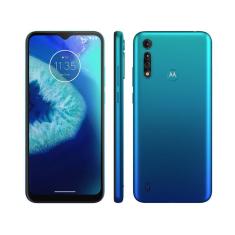 Smartphone Motorola Moto G8 Power Lite 64GB Aqua 4G Octa-Core 4GB RAM 6,5” Câm. Tripla + Selfie 8MP