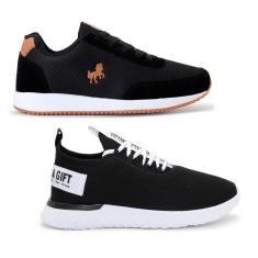 Kit de Tênis Masculino Caminhada Academia 2 Pares BF Shoes-Masculino