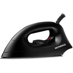 Ferro de Passar Roupa a Seco Mondial FSN-55-B - Preto, Preto, 220V