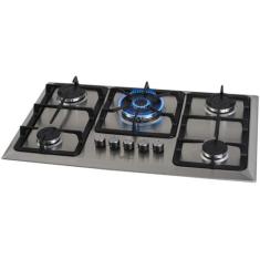 Cooktop a Gás Fischer 5 Bocas Tripla Chama Infinity com Trempe de Ferr