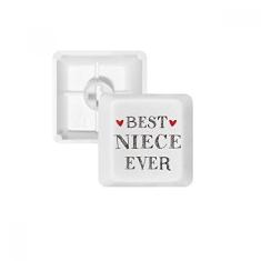 Best Niece Ever Quote Heart Keycap teclado mecânico PBT Gaming Upgrade Kit