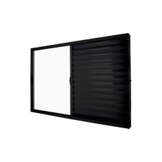 Janela Veneziana Abertura Direita Exclusiva 3 Folhas Vidro Liso 100x120cm CRV Portas e Janelas
