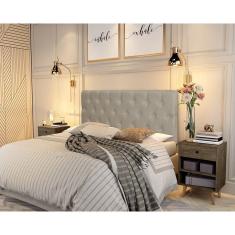 Painel Cabeceira Paris Queen Para Cama Box 1,58 Corino 