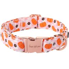 Unique style paws Coleira com fivela de metal para outono, inverno, Natal, para meninos, meninas, cães pequenos e médios