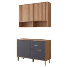 Cozinha Modulada Divina 2 Peças com Armário Aéreo e Balcão 120cm - MGM