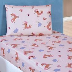 Jogo de Cama Infantil Solteiro Bouti Kids 02 Pçs Unicórnio