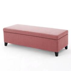 Recamier Bau Veneza 1,20m Suede Rose  - Clique Decor - Clique decoraçõ
