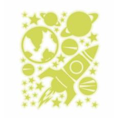 Adesivo Brilha No Escuro - Foguete - Planeta - Estrelas - Micro Oficin