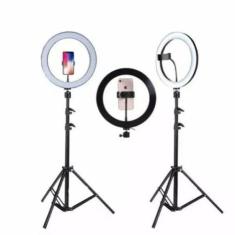 Kit Completo Ring Light C/ Tripé Dimmer Youtuber Selfie Pro