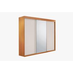 Guarda roupa casal garibaldi 3 portas de correr com  espelho central 6