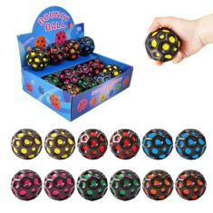 ZHEBAG Bola Bouncy, bolas Astro coloridas grandes super saltitantes, bolas de salto alto extremo para crianças, bolas divertidas de espuma leve para crianças, melhora a capacidade de coordenação