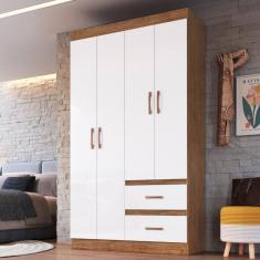 Guarda Roupa Solteiro 4 Portas 2 Gavetas Dallas Doripel