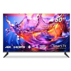 SMART TV HQ 50" UHD TELA SEM BORDAS ANDROID 13 DESIGN SLIM HQS50NKHM