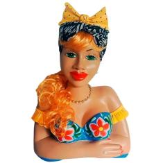 Boneca Namoradeira Grande Ruiva com Laço - Floral 42cm