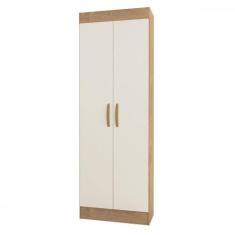 Armário Multiuso Uruguay 2 Portas Canelato com Off White Atualle, Cane