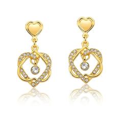 Brinco Eternal Love Brilliant Revestido Em Ouro