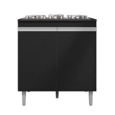 Balcão Para Cooktop Andréia 2 Portas Preto Ajl