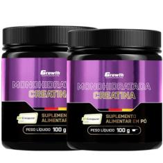 Creatina Pura 100g Creapure Growth Supplements Kit 2 Potes