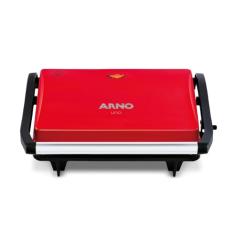 Grill Compacto Arno Vermelho GUNO - Compacto, Antiaderente e Fácil de Usar, 220V