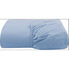 Lençol Queen Com Elástico Avulso Percal 200 Fios Azul