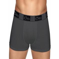 Cueca Boxer Zorba 0717 Masculina Cotton T. P/GG, M, 100, Chumbo