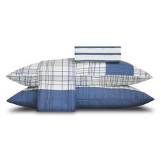 Jogo de Lençol Casal 4 Peças 140 Fios Realce Premium Masoala