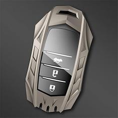 TPHJRM Porta-chaves do carro Capa de liga de zinco inteligente, adequado para Chr Rav4 Auris Avensis Prius Aygo Camry Corolla Land Cruiser, porta-chaves do carro ABS Smart porta-chaves do carro