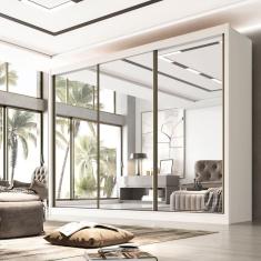 Guarda Roupa Casal 3 Portas 6 Gavetas 100% MDF Qatar D Doro Moveis Branco