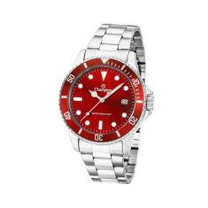 Relógio Masculino Champion Prata Com Vermelho Ca31266V