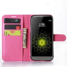 Capa para LG G5, capa carteira flip de couro PU premium com compartimento para cartão, suporte e fecho magnético [capa interna de TPU à prova de choque] Compatível com LG G5