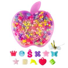 Maleta Maçã Fábrica de Biju Infantil Miçanga Colorida Colar