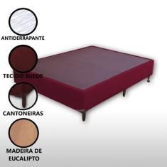 Base Box Viúva Padrão Suede Liso (1,20 x 1,88 m) Com 37 cm de altura P