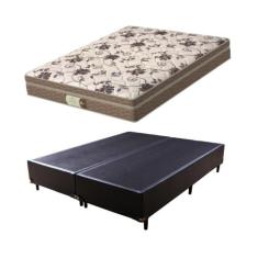 Cama Box Queen + Colchão Mola Ensacada Probel Style Pillow