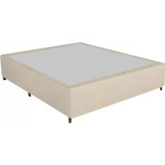 Cama Base Casal Suede 138 X 188cm - Genki Kenko, CAFÉ COM LEITE