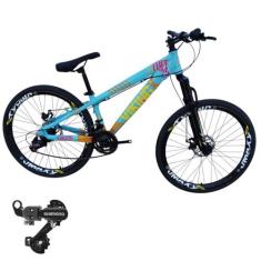 Bicicleta Vikingx 24V Tuff 25 Cambio Shimano Traseiro Aluminio Rodas V