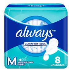 Absorvente Always Ultrafino Seca com Abas - 8 unidades