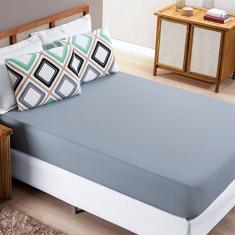 Lençol King Com Elástico 100% Algodão Cama Box 3 Peças Quality - Bia E
