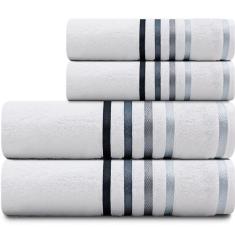 Jogo de toalhas Banhão Gigante Karsten Lumina 4 Peças - Fio Penteado -