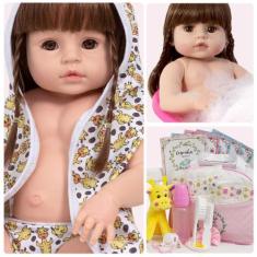 Boneca Reborn Girafinha Princesa Corpo de Vinil E Acessórios - Cegonha