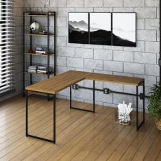 Escrivaninha Mesa Escritório L Estilo Dynamica 140cm Industrial Yescas