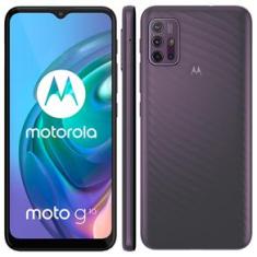 Smartphone Motorola Moto G10 Cinza Aurora 64GB, 4GB Ram, Tela de 6.5”, Câmera Traseira Quádrupla, Android 11 e Processador Qualcomm 460 Octa-Core